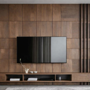 Modern Wooden TV Wall