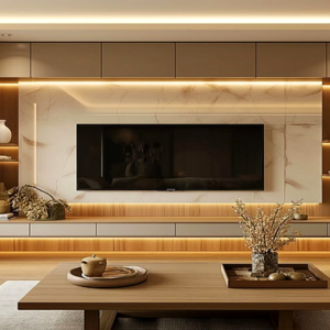 Luxury Marble TV Wall